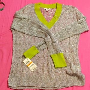 Silver Metallic Sweater
